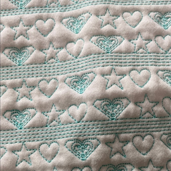 Girls Roxy Cream and Light Blue Patterned Hoodie NWT - Picture 10 of 10